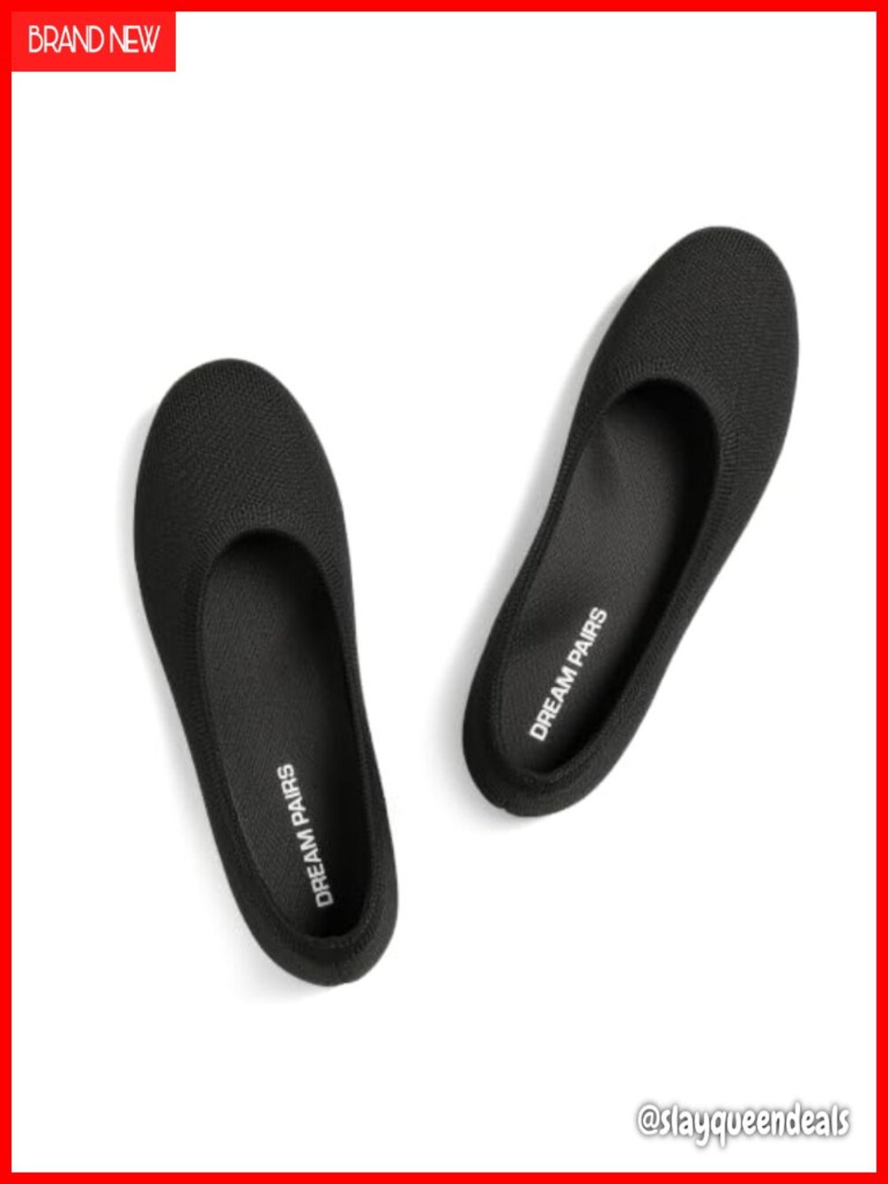 Women's Knit Ballet Flats Arch Support Foldable Washable